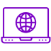 Ícone de laptop na internet