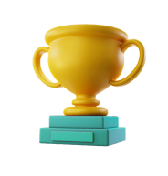 Imagem de um troféu dourado